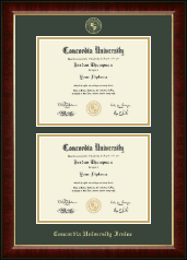Concordia University - Irvine Double Diploma Frame in Murano