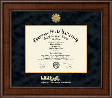 Louisiana State University diploma frame - Presidential Gold Engraved Diploma Frame in Madison