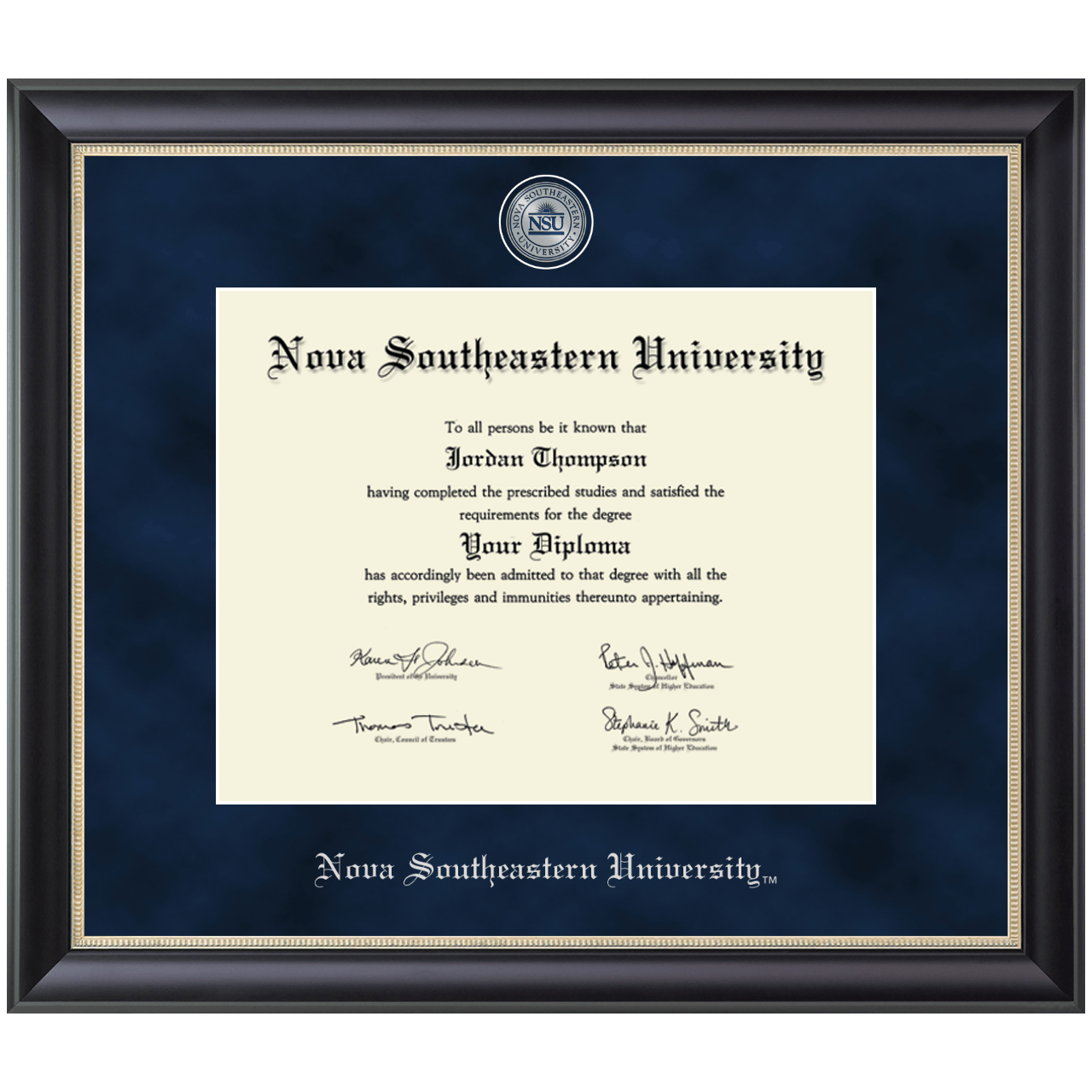 Regal Edition Diploma Frame in Noir Nova Southeastern University Item