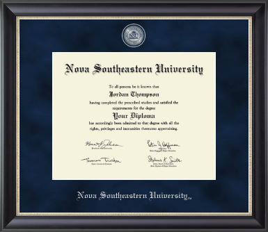 Nova Southeastern University diploma frame - Regal Edition Diploma Frame in Noir