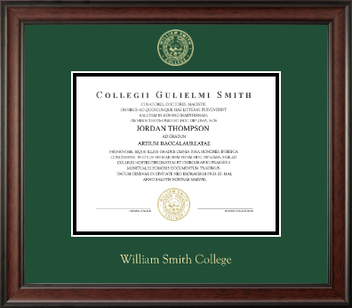 William Smith College diploma frame - Gold Embossed Diploma Frame in Studio
