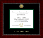 William Smith College Gold Engraved Medallion Diploma Frame in Sutton