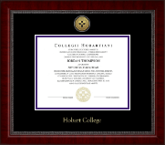 Hobart College Gold Engraved Medallion Diploma Frame in Sutton