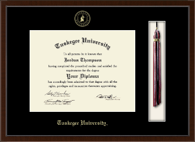 Tuskegee University diploma frame - Tassel & Cord Diploma Frame in Delta