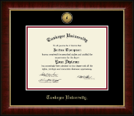 Tuskegee University Gold Engraved Medallion Diploma Frame in Murano
