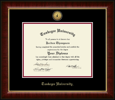 Tuskegee University diploma frame - Gold Engraved Medallion Diploma Frame in Murano