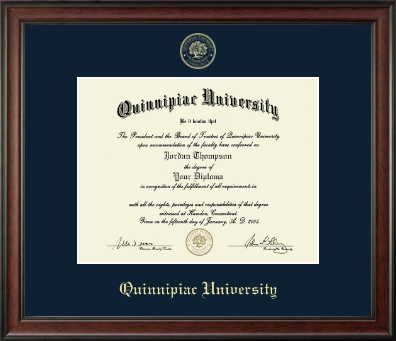 Quinnipiac University diploma frame - Gold Embossed Diploma Frame in Studio