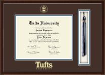 Tufts University Tassel Edition Diploma Frame in Delta