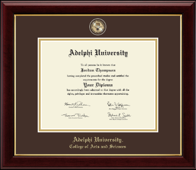 Adelphi University diploma frame - Masterpiece Medallion Diploma Frame in Gallery
