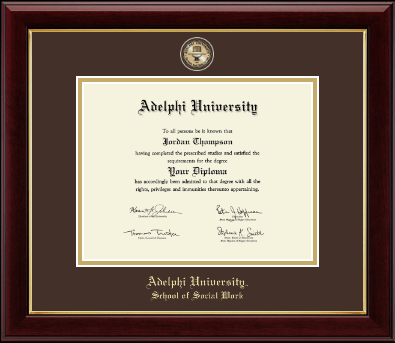 Adelphi University diploma frame - Masterpiece Medallion Diploma Frame in Gallery