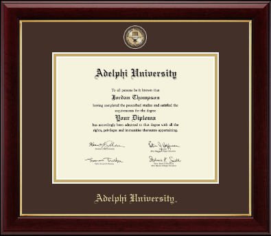 Adelphi University diploma frame - Masterpiece Medallion Diploma Frame in Gallery