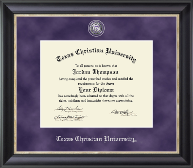 Texas Christian University diploma frame - Regal Edition Diploma Frame in Noir
