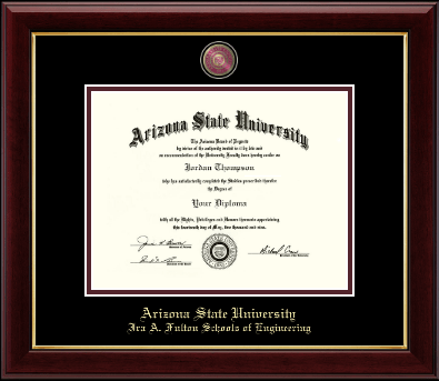 Arizona State University diploma frame - Masterpiece Medallion Diploma Frame in Gallery
