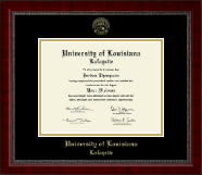 University of Louisiana Lafayette Gold Embossed Diploma Frame in Sutton