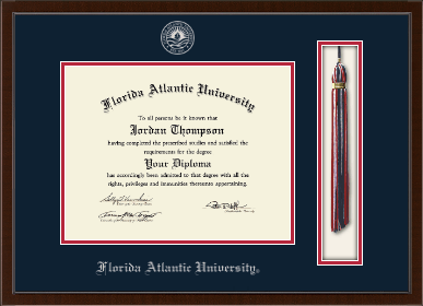 Florida Atlantic University diploma frame - Tassel & Cord Diploma Frame in Delta
