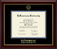 LeTourneau University Gold Embossed Diploma Frame in Gallery