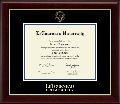 LeTourneau University diploma frame - Gold Embossed Diploma Frame in Gallery