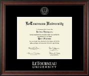 LeTourneau University Silver Embossed Diploma Frame in Studio
