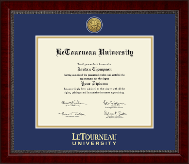 LeTourneau University diploma frame - Gold Engraved Medallion Diploma Frame in Sutton