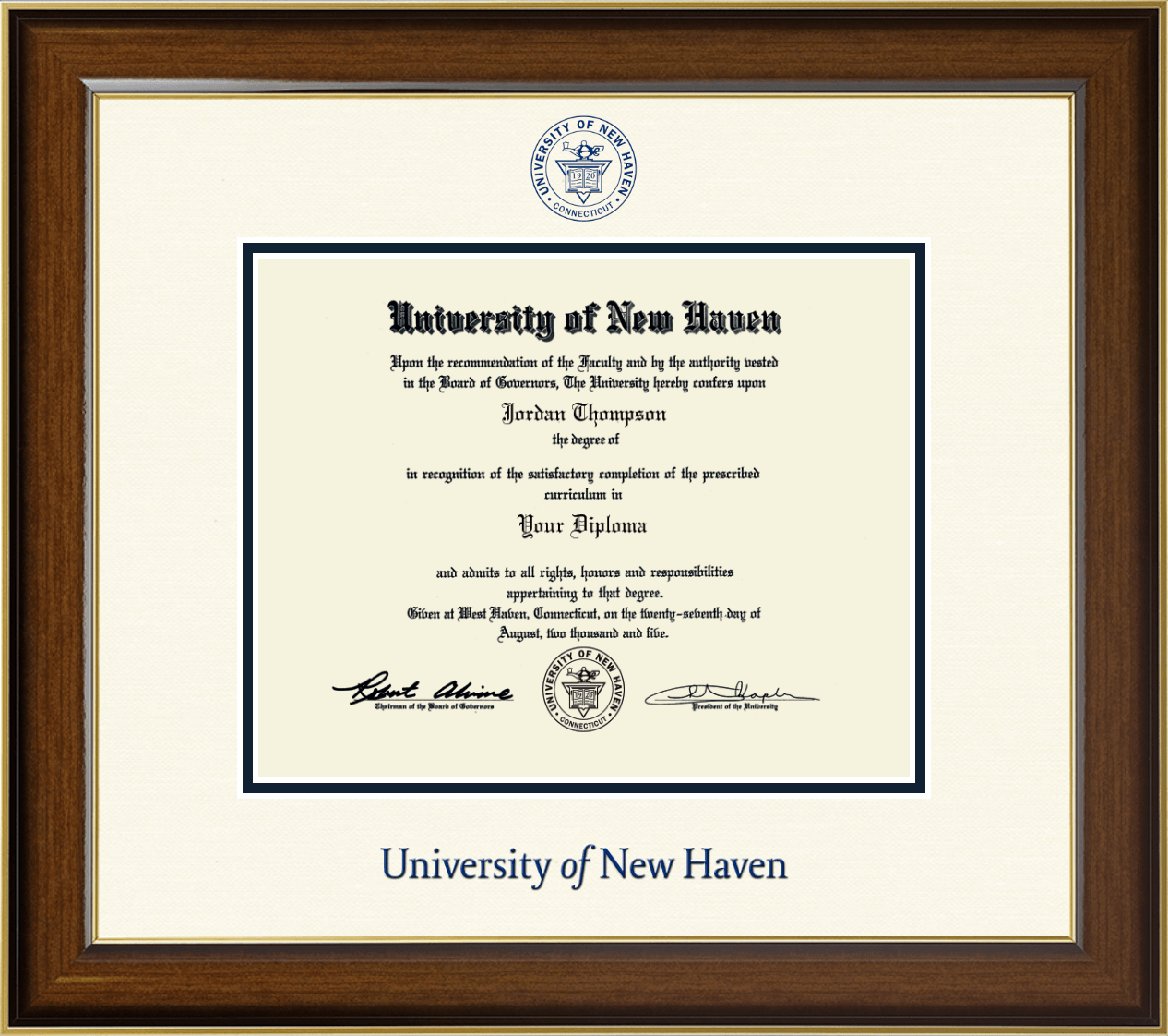 University of New Haven Dimensions Diploma Frame in Westwood Item