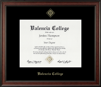 Valencia College diploma frame - Gold Embossed Diploma Frame in Studio