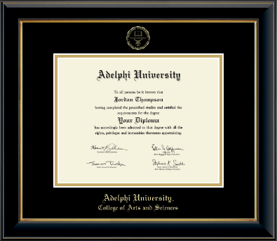 Adelphi University diploma frame - Gold Embossed Diploma Frame in Onyx Gold
