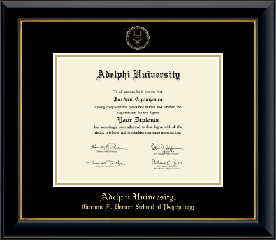 Adelphi University diploma frame - Gold Embossed Diploma Frame in Onyx Gold