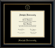 Adelphi University diploma frame - Gold Embossed Diploma Frame in Onyx Gold