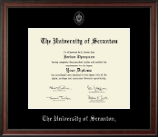 The University of Scranton Silver Embossed Diploma Frame in Studio