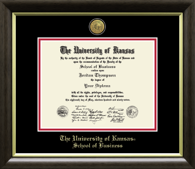 The University of Kansas diploma frame - Gold Engraved Medallion Diploma Frame in Hampshire