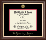 The University of Kansas Gold Engraved Medallion Diploma Frame in Hampshire