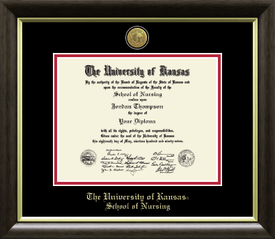 The University of Kansas diploma frame - Gold Engraved Medallion Diploma Frame in Hampshire