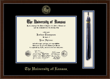 The University of Kansas diploma frame - Tassel & Cord Diploma Frame in Delta