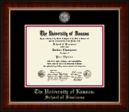 The University of Kansas Masterpiece Medallion Diploma Frame in Murano