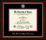 The University of Kansas Masterpiece Medallion Diploma Frame in Murano