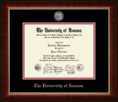 The University of Kansas diploma frame - Masterpiece Medallion Diploma Frame in Murano