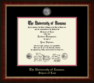 The University of Kansas diploma frame - Masterpiece Medallion Diploma Frame in Murano