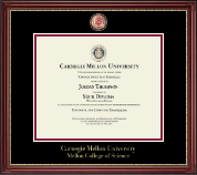Carnegie Mellon University Masterpiece Medallion Diploma Frame in Kensington Gold