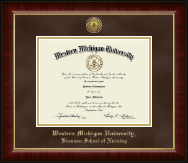 Western Michigan University diploma frame - Gold Engraved Medallion Diploma Frame in Murano