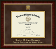 Western Michigan University diploma frame - Gold Engraved Medallion Diploma Frame in Murano