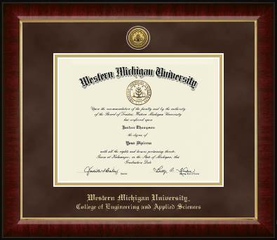 Western Michigan University diploma frame - Gold Engraved Medallion Diploma Frame in Murano