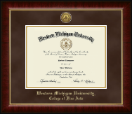 Western Michigan University diploma frame - Gold Engraved Medallion Diploma Frame in Murano