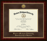Western Michigan University diploma frame - Gold Engraved Medallion Diploma Frame in Murano