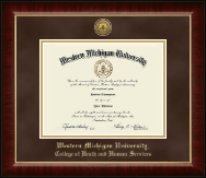 Western Michigan University diploma frame - Gold Engraved Medallion Diploma Frame in Murano