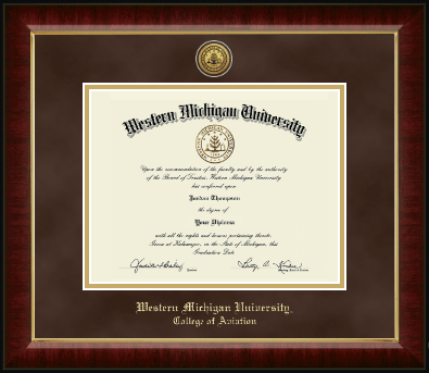 Western Michigan University diploma frame - Gold Engraved Medallion Diploma Frame in Murano