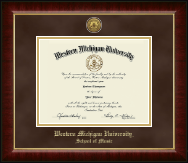 Western Michigan University diploma frame - Gold Engraved Medallion Diploma Frame in Murano