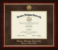 Western Michigan University diploma frame - Gold Engraved Medallion Diploma Frame in Murano