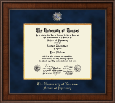 The University of Kansas diploma frame - Presidential Masterpiece Diploma Frame in Madison