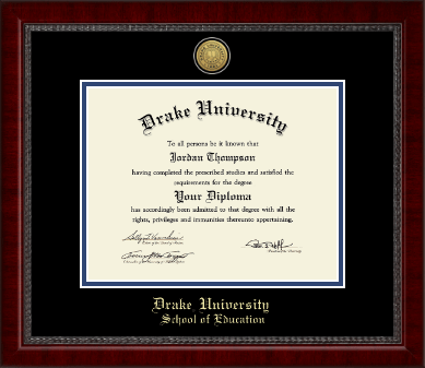 Drake University diploma frame - Gold Engraved Medallion Diploma Frame in Sutton
