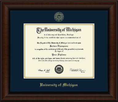 University of Michigan diploma frame - Gold Embossed Diploma Frame in Lenox